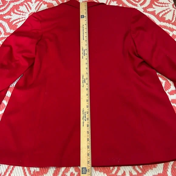 Coldwater Creek red blazer suit jacket lined Size 20 office work party preppy - Picture 6 of 17